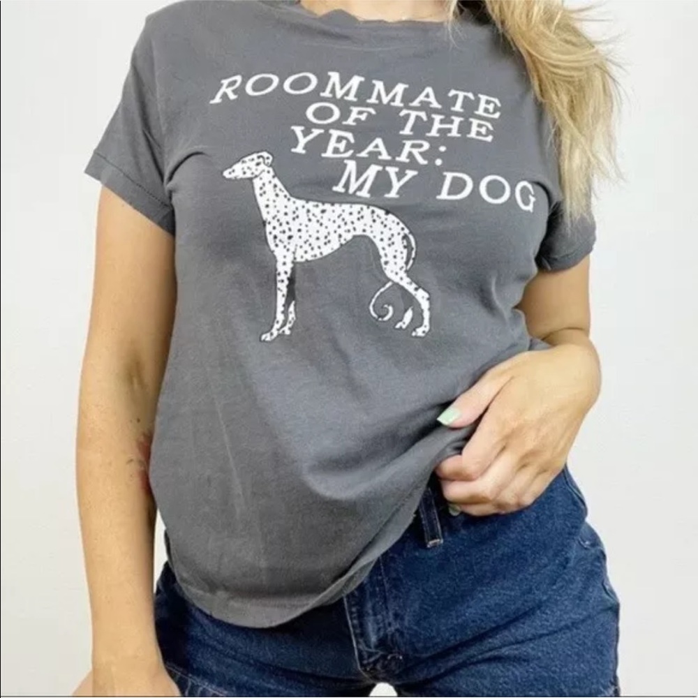 Wildfox‎ My dog is my Roommate T Shirt Top Med NWT